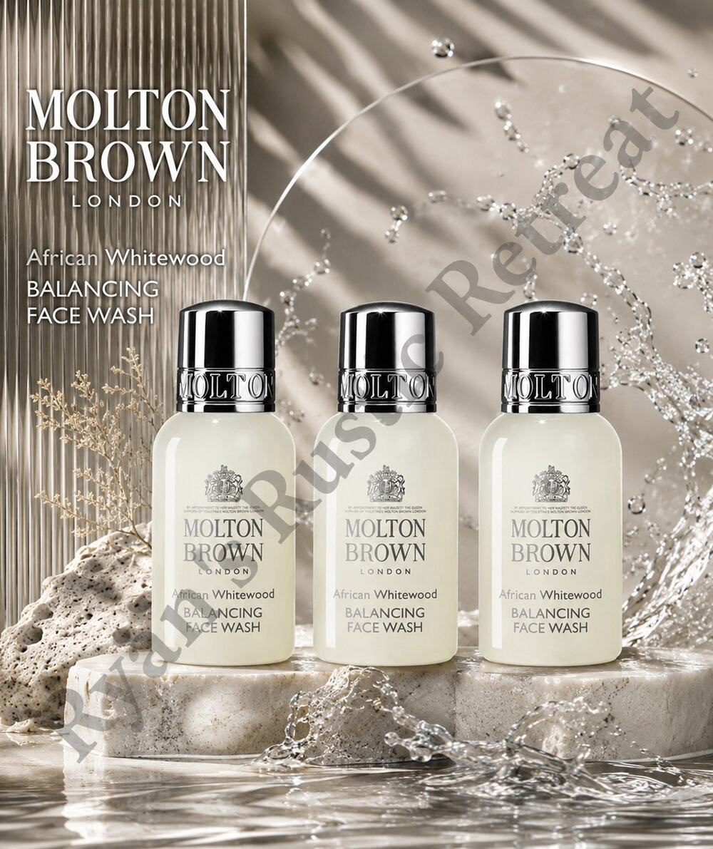 Lot Of 3 - Molton Brown - African Whitewood Balancing Face Wash - 1 fl oz/ 30 mL